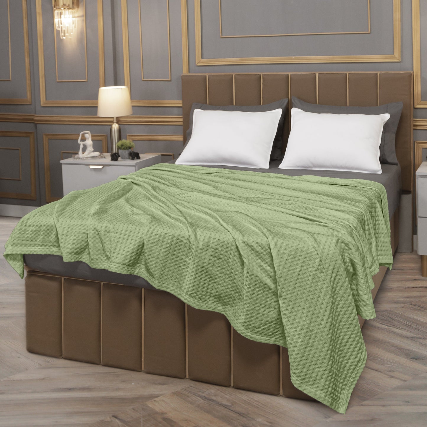 Soft Throw Blanket Cotton Waffle Warm