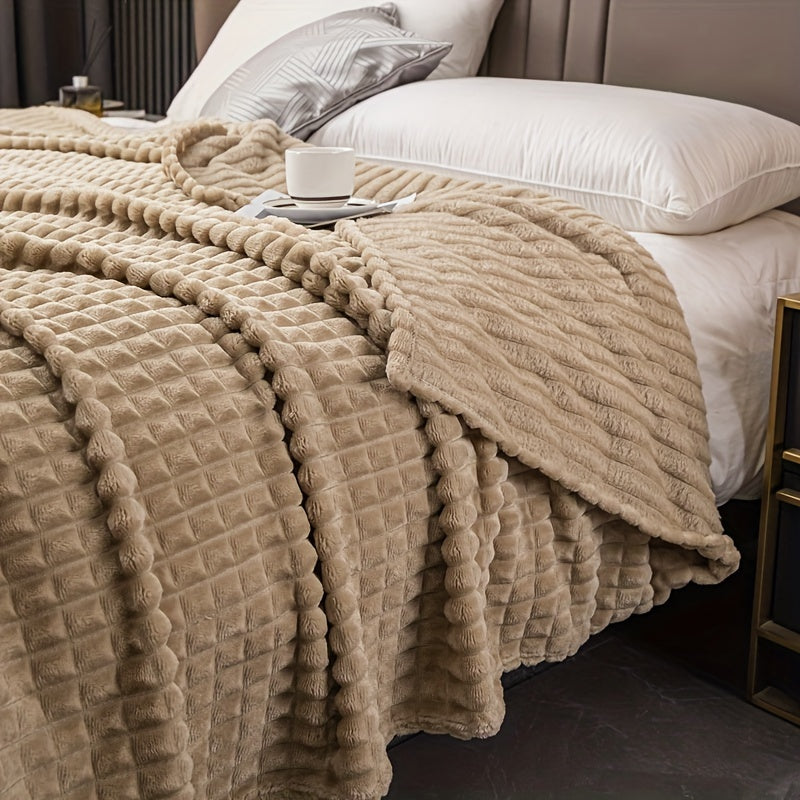 Plush Throw Blanket Waffle Comfortable
