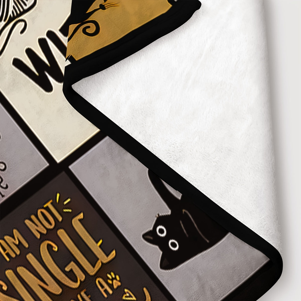 Cozy Throw Blanket Whimsical Cat Themed
