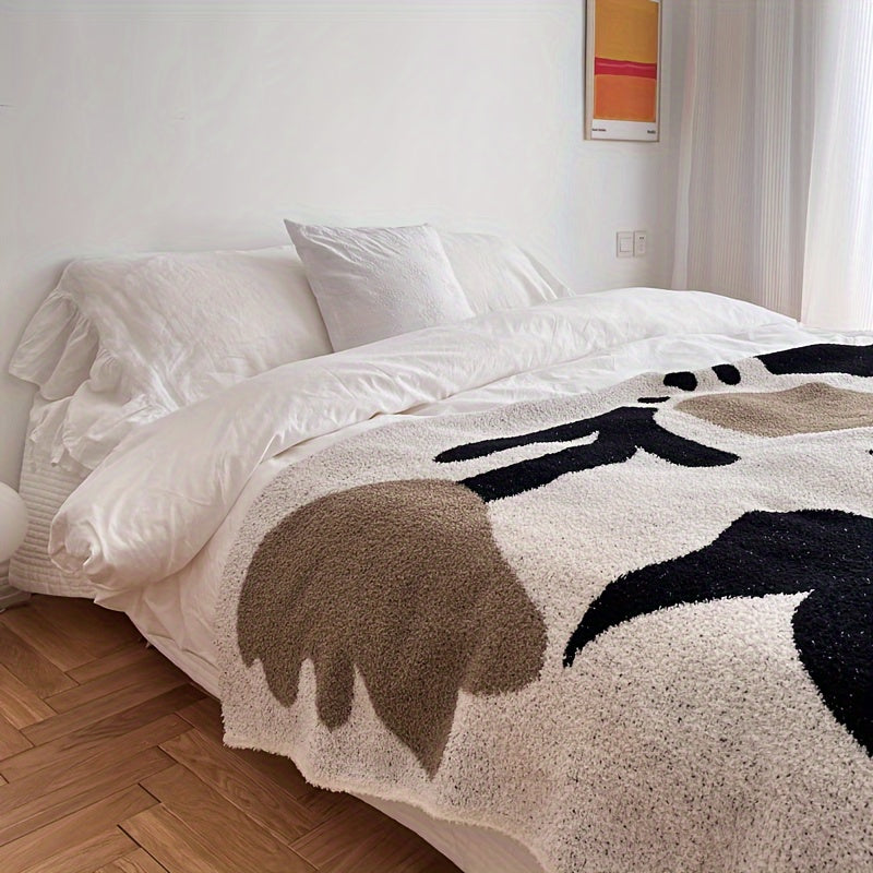 Soft Throw Blanket Warm Geometric Pattern