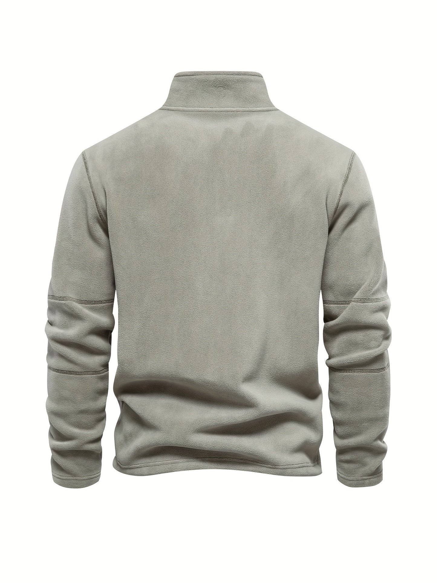 Men’s Lightweight Fleece Pullover with Half Zip High Collar