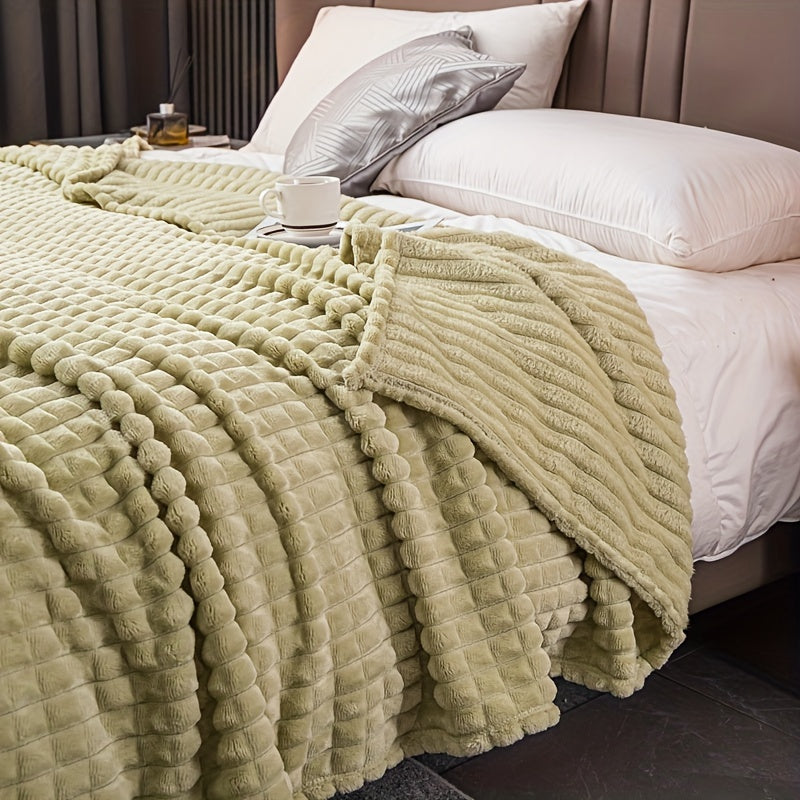 Plush Throw Blanket Waffle Comfortable
