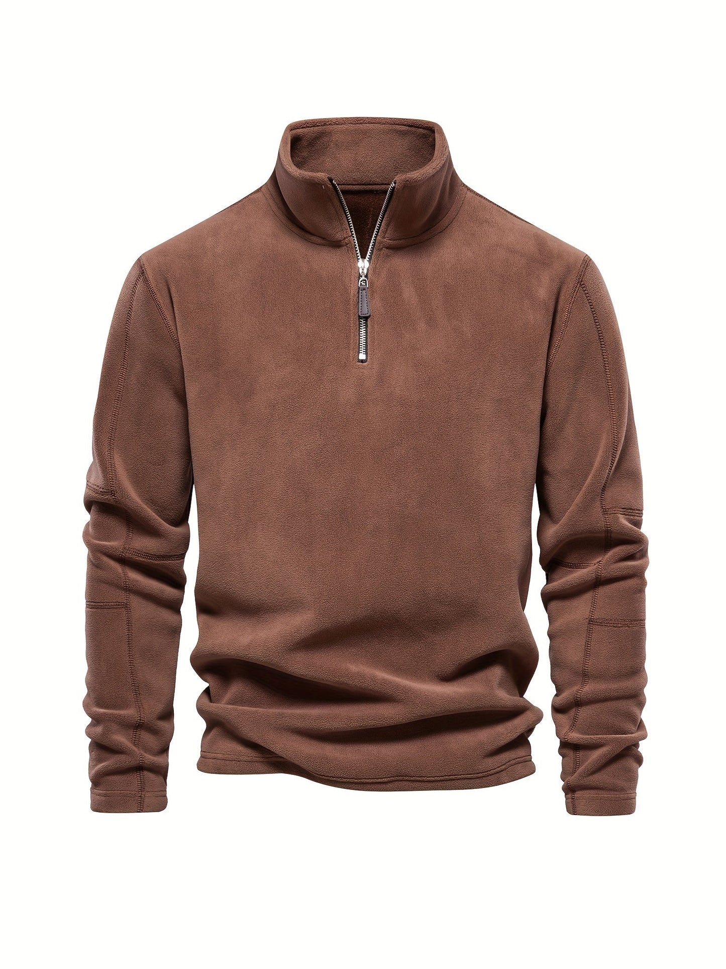 Men’s Lightweight Fleece Pullover with Half Zip High Collar