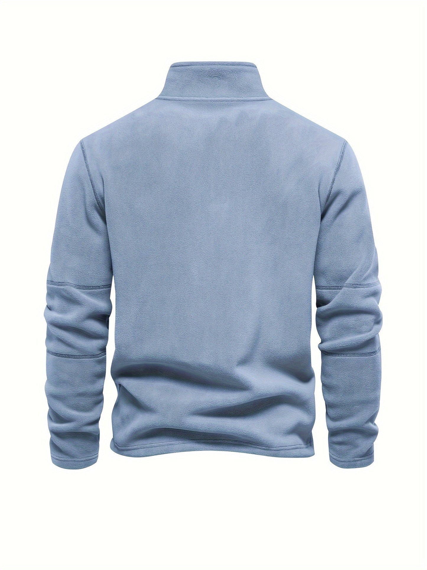 Men’s Lightweight Fleece Pullover with Half Zip High Collar