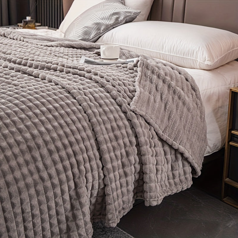 Plush Throw Blanket Waffle Comfortable