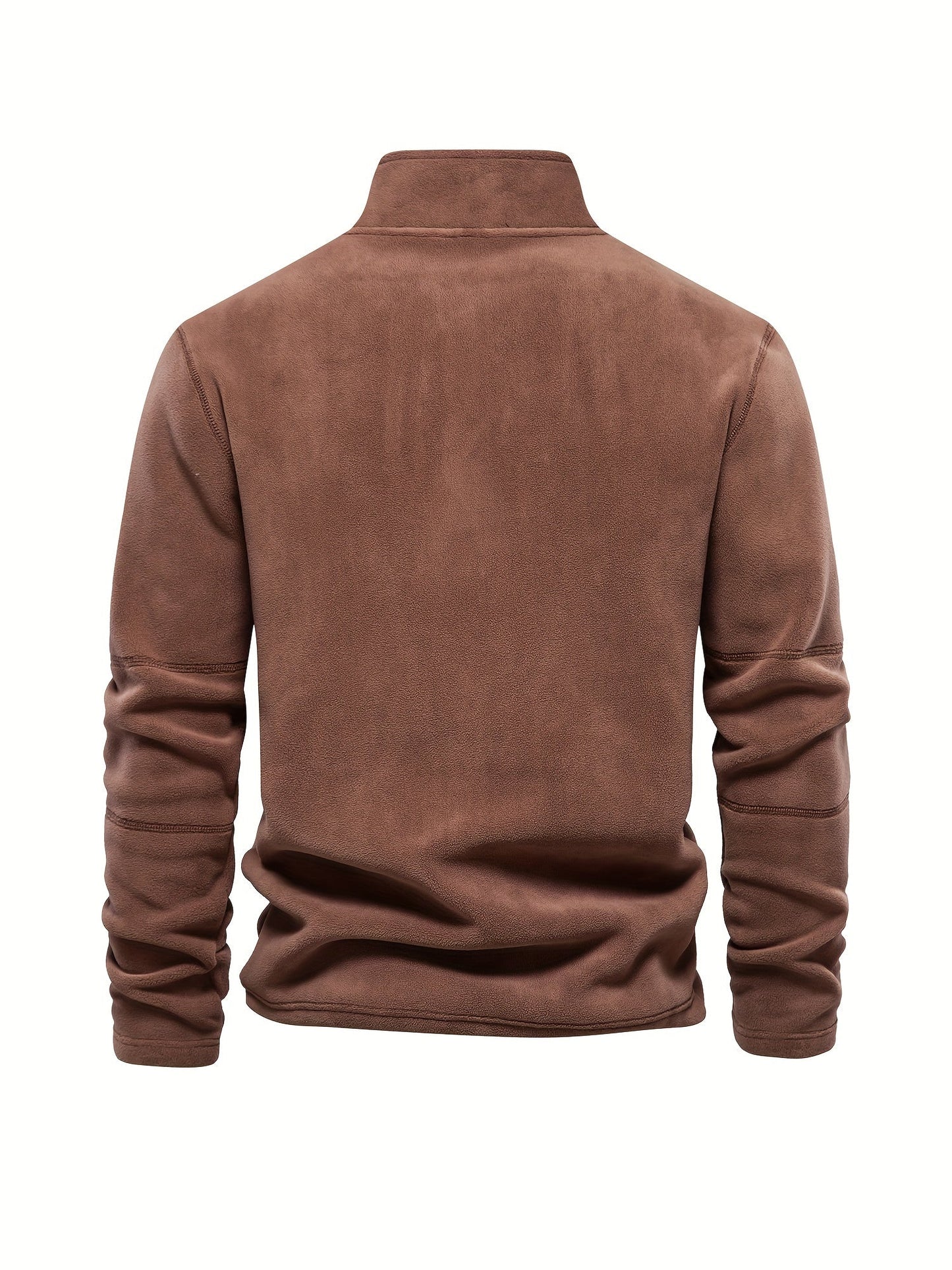 Men’s Lightweight Fleece Pullover with Half Zip High Collar