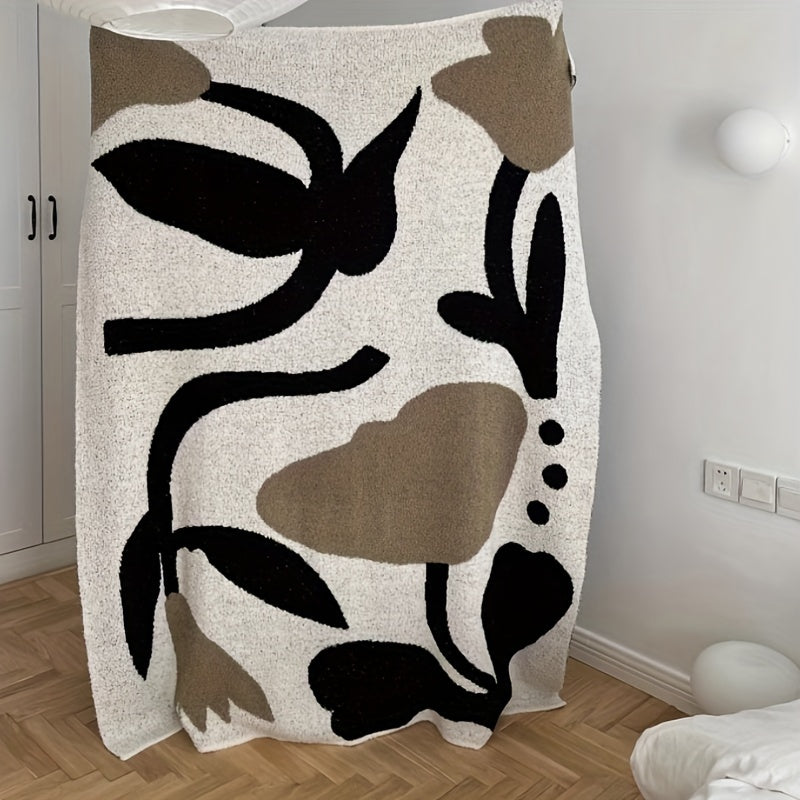 Soft Throw Blanket Warm Geometric Pattern