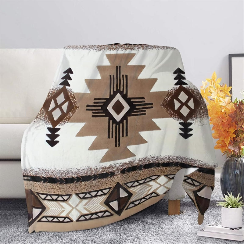 Soft Throw Blanket Boho Style Flannel