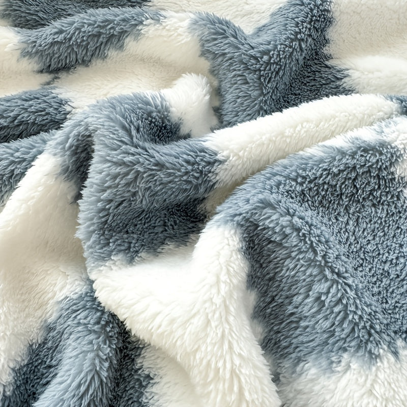 Soft Throw Blanket Polyester Plaid Flannel
