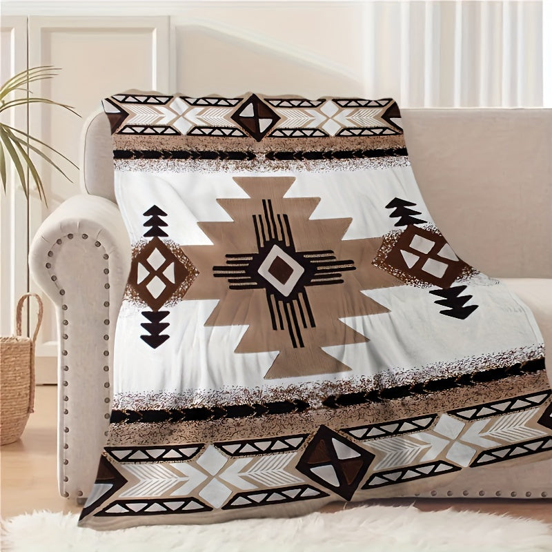 Soft Throw Blanket Boho Style Flannel
