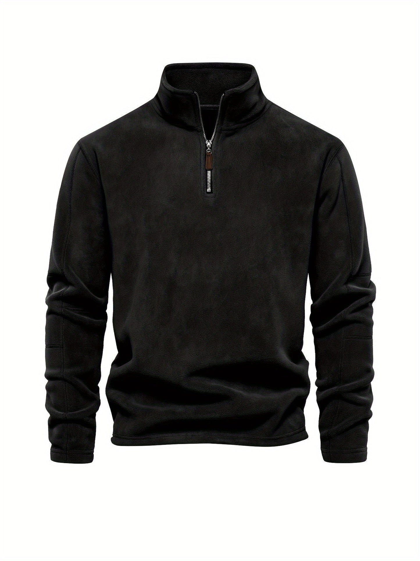 Men’s Lightweight Fleece Pullover with Half Zip High Collar