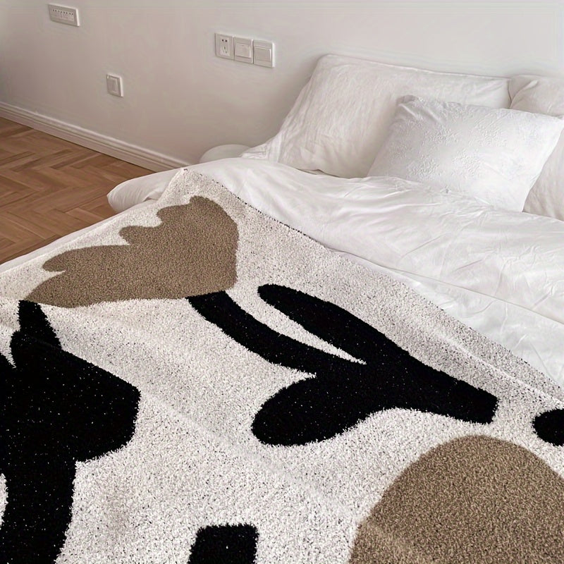 Soft Throw Blanket Warm Geometric Pattern
