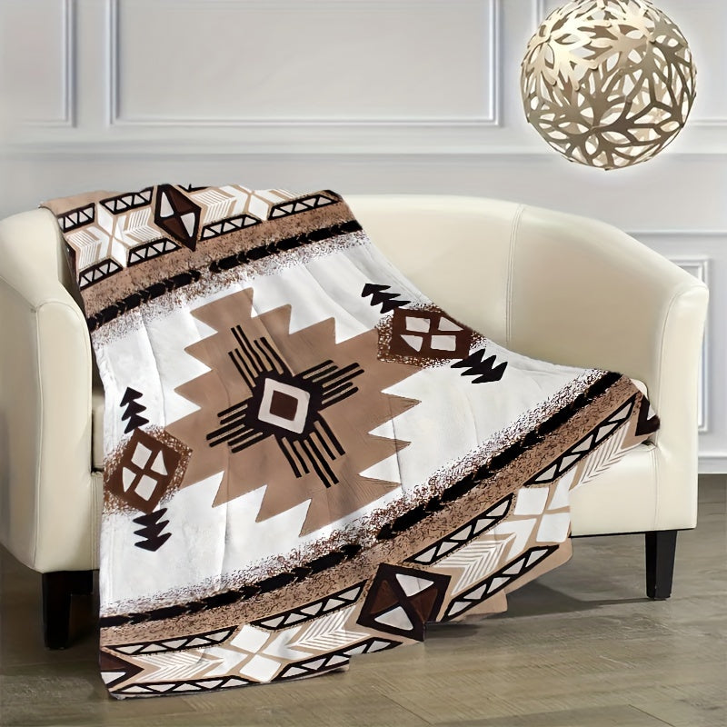 Soft Throw Blanket Boho Style Flannel