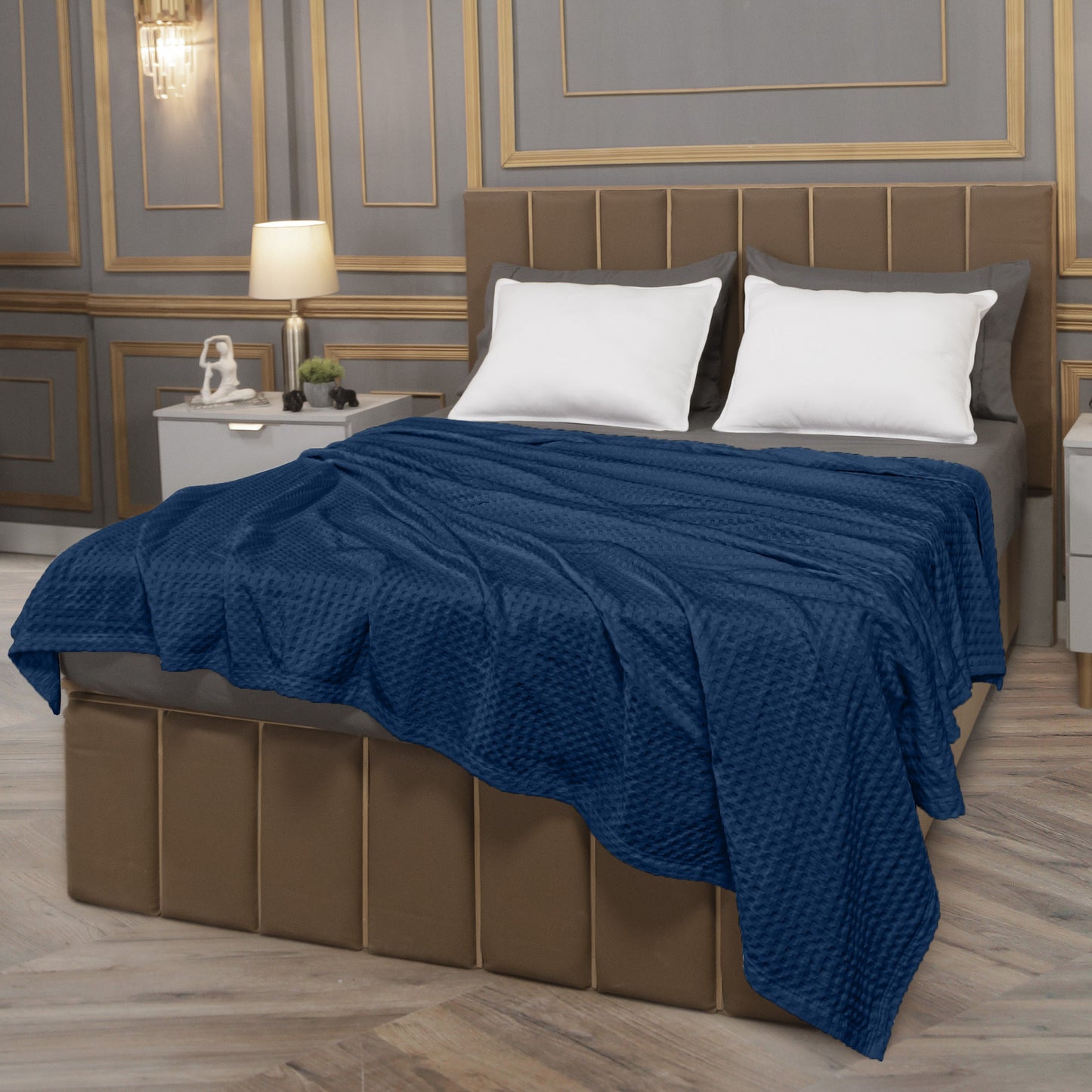 Soft Throw Blanket Cotton Waffle Warm