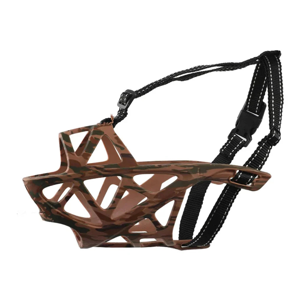 Breathable Dog Muzzle – Adjustable Soft Silicone Basket Muzzle for Safe Training & Outdoor Use