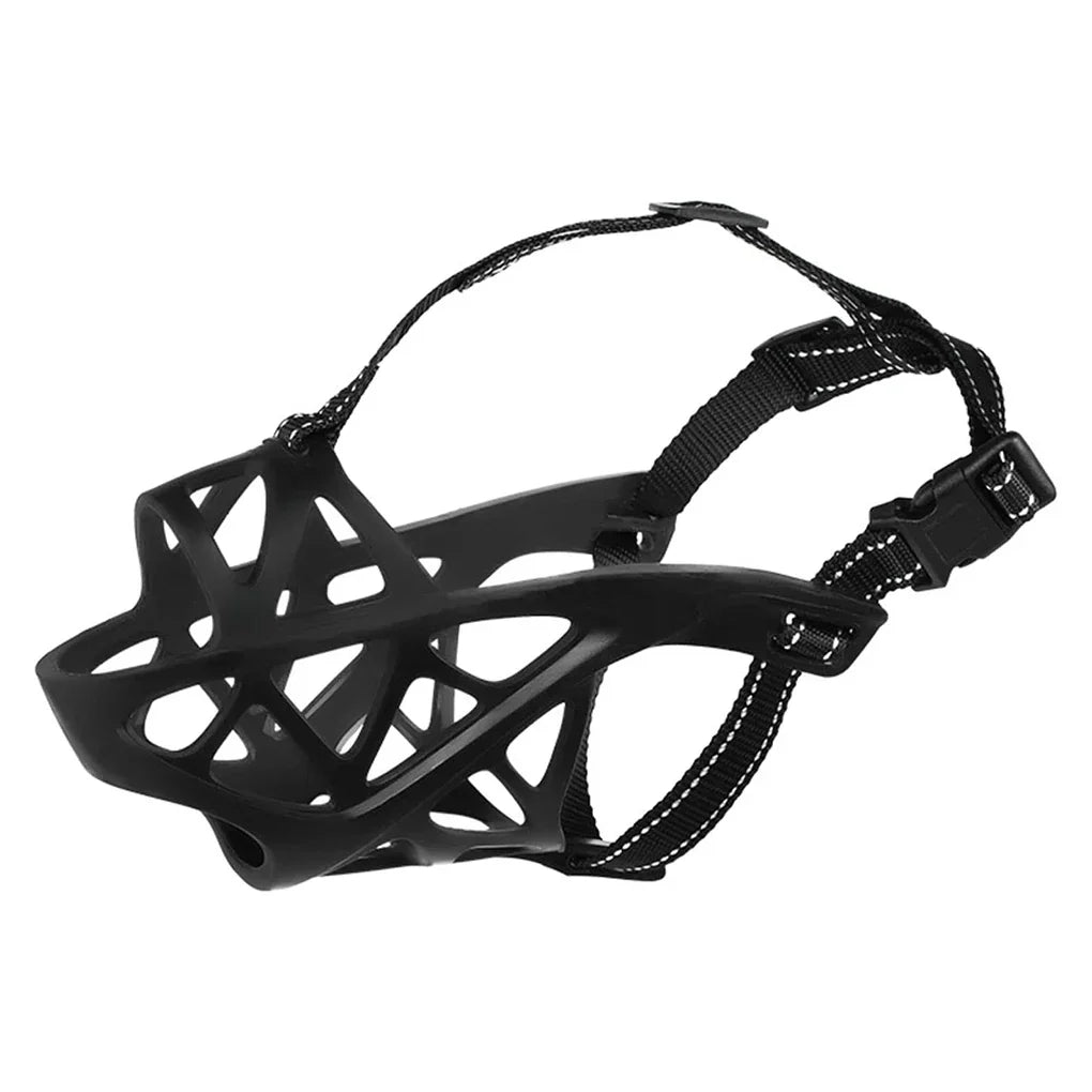 Breathable Dog Muzzle – Adjustable Soft Silicone Basket Muzzle for Safe Training & Outdoor Use