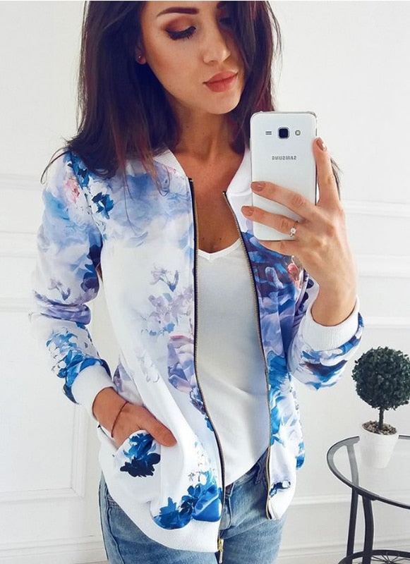 Chloe Jacket | Women's transitional jacket with floral print