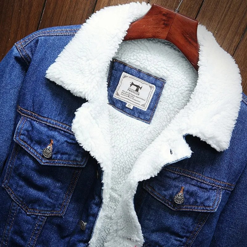 Essentials denim jacket | Winter jacket for men with fleece lining