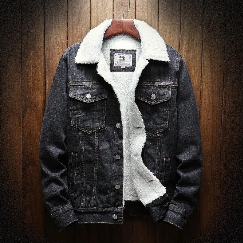 Essentials denim jacket | Winter jacket for men with fleece lining