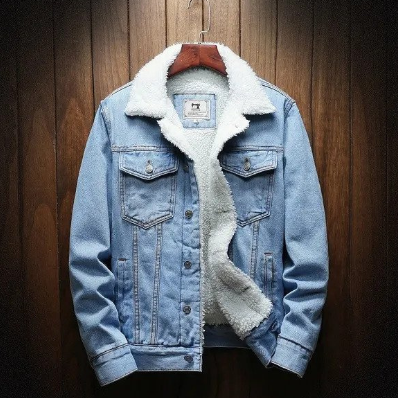 Essentials denim jacket | Winter jacket for men with fleece lining