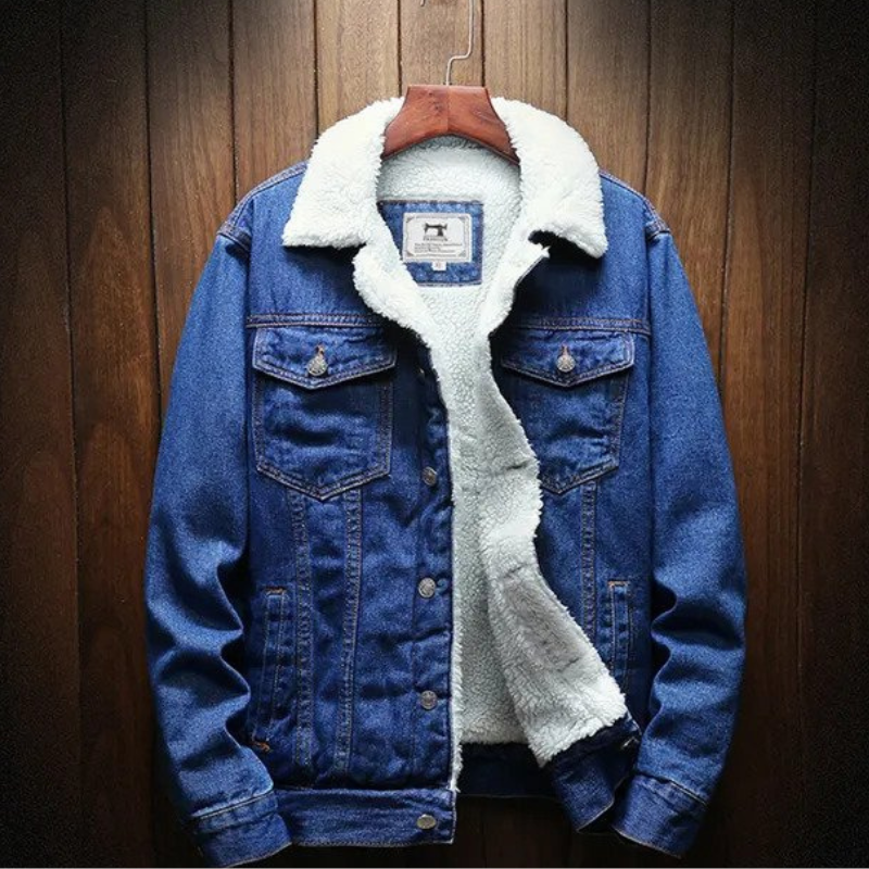 Essentials denim jacket | Winter jacket for men with fleece lining