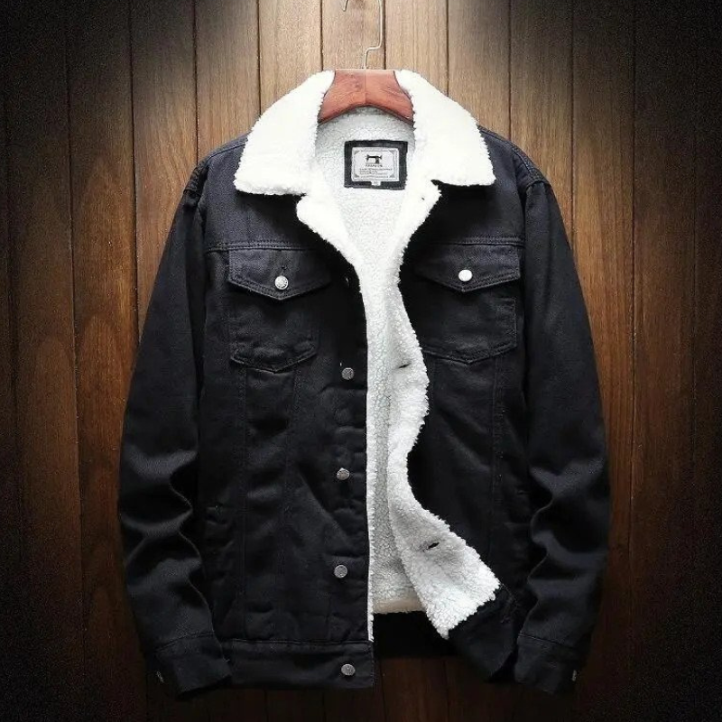 Essentials denim jacket | Winter jacket for men with fleece lining