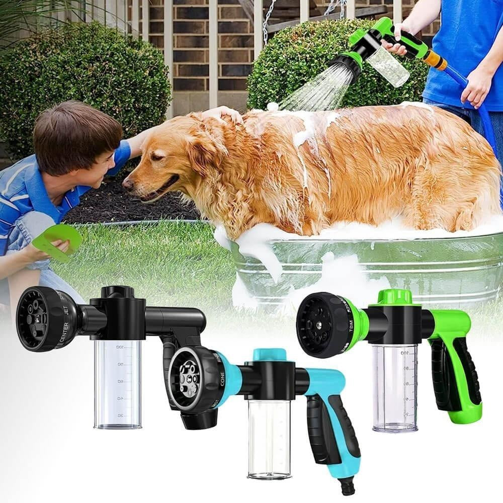 Multi-Function Pet Bathing Sprayer – High-Pressure Hose Nozzle with Soap Dispenser for Easy Dog Washing