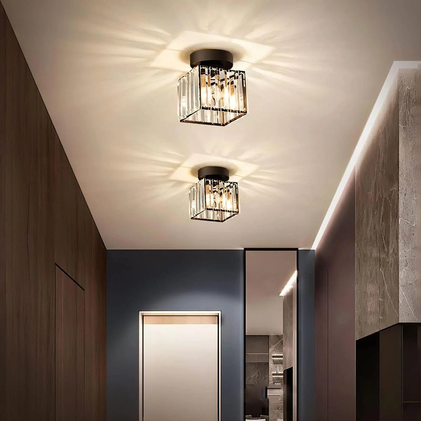 Modern Nordic Crystal Glass LED Ceiling Light