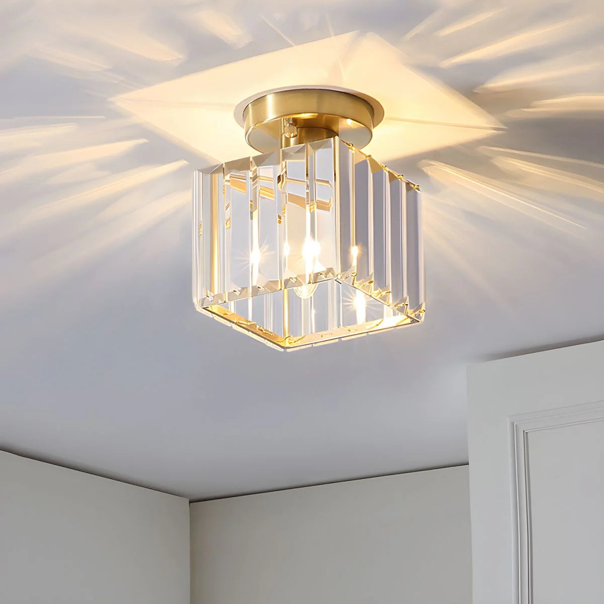 Modern Nordic Crystal Glass LED Ceiling Light