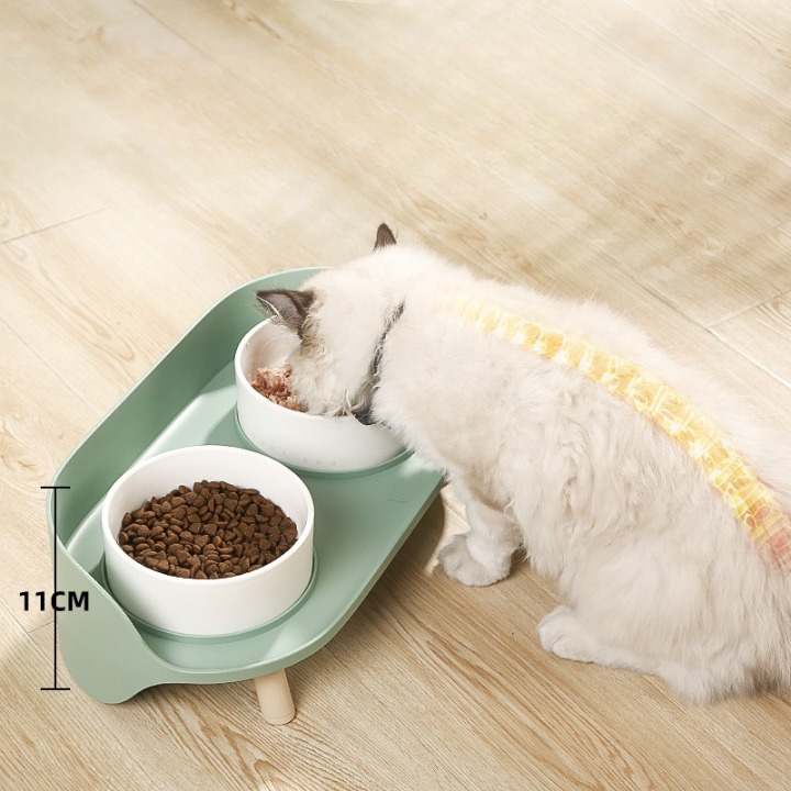 Elevated Double Pet Bowl Set – Stylish, Non-Slip & Ergonomic Feeding Station