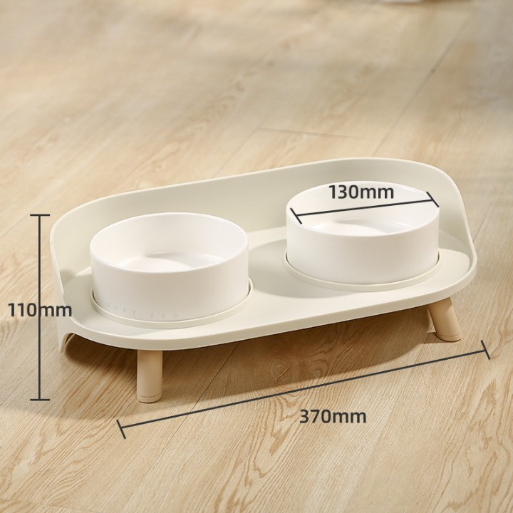 Elevated Double Pet Bowl Set – Stylish, Non-Slip & Ergonomic Feeding Station