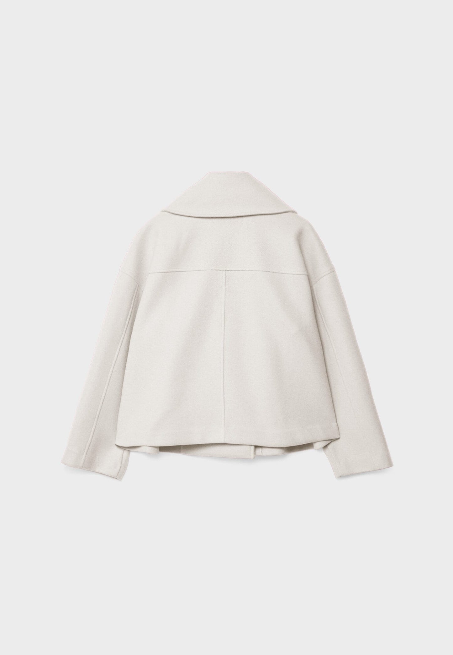 Short Wool Jacket - Double Breasted - Oversized - Wool Blend Coat - Women's Wool Coat