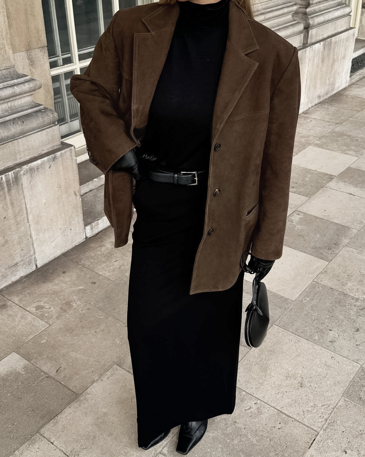 Suede Jacket - Brown - Autumn - Oversized Jacket - Women's Jacket