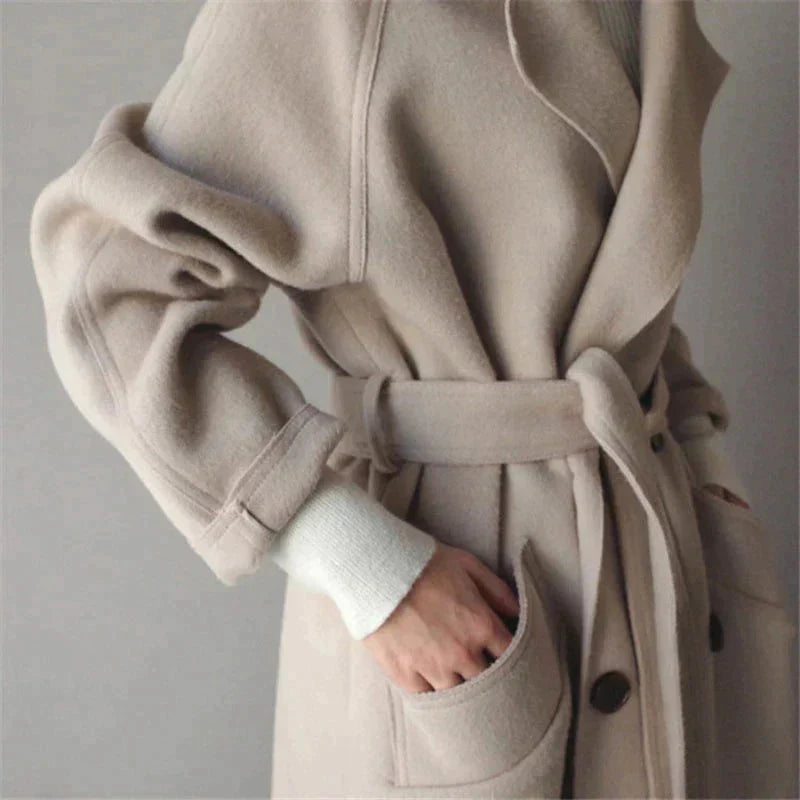 Wool Coat | Oversized | Belt | Long Coat | Women's Wool Overcoat