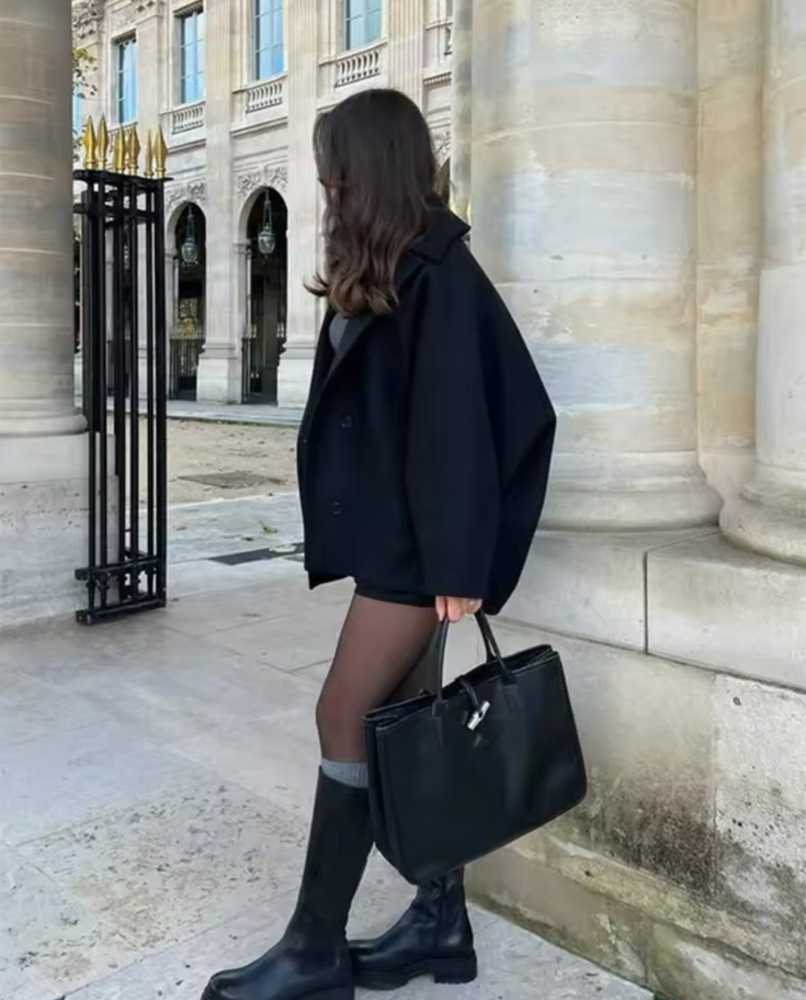 Wool Jacket | Oversized | Single Breasted | Short Wool Coat | Winter Trench Jacket