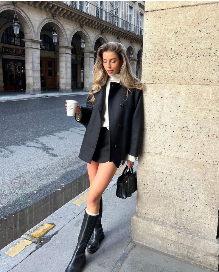 Wool Jacket | Oversized | Single Breasted | Short Wool Coat | Winter Trench Jacket