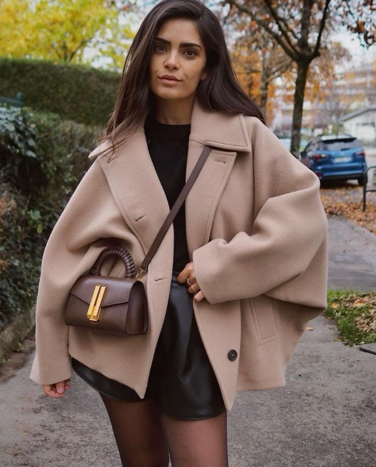 Wool Jacket | Oversized | Single Breasted | Short Wool Coat | Winter Trench Jacket