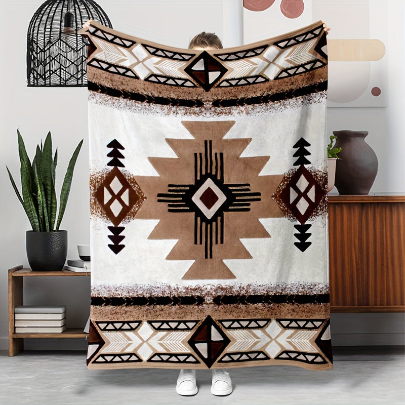 Soft Throw Blanket Boho Style Flannel