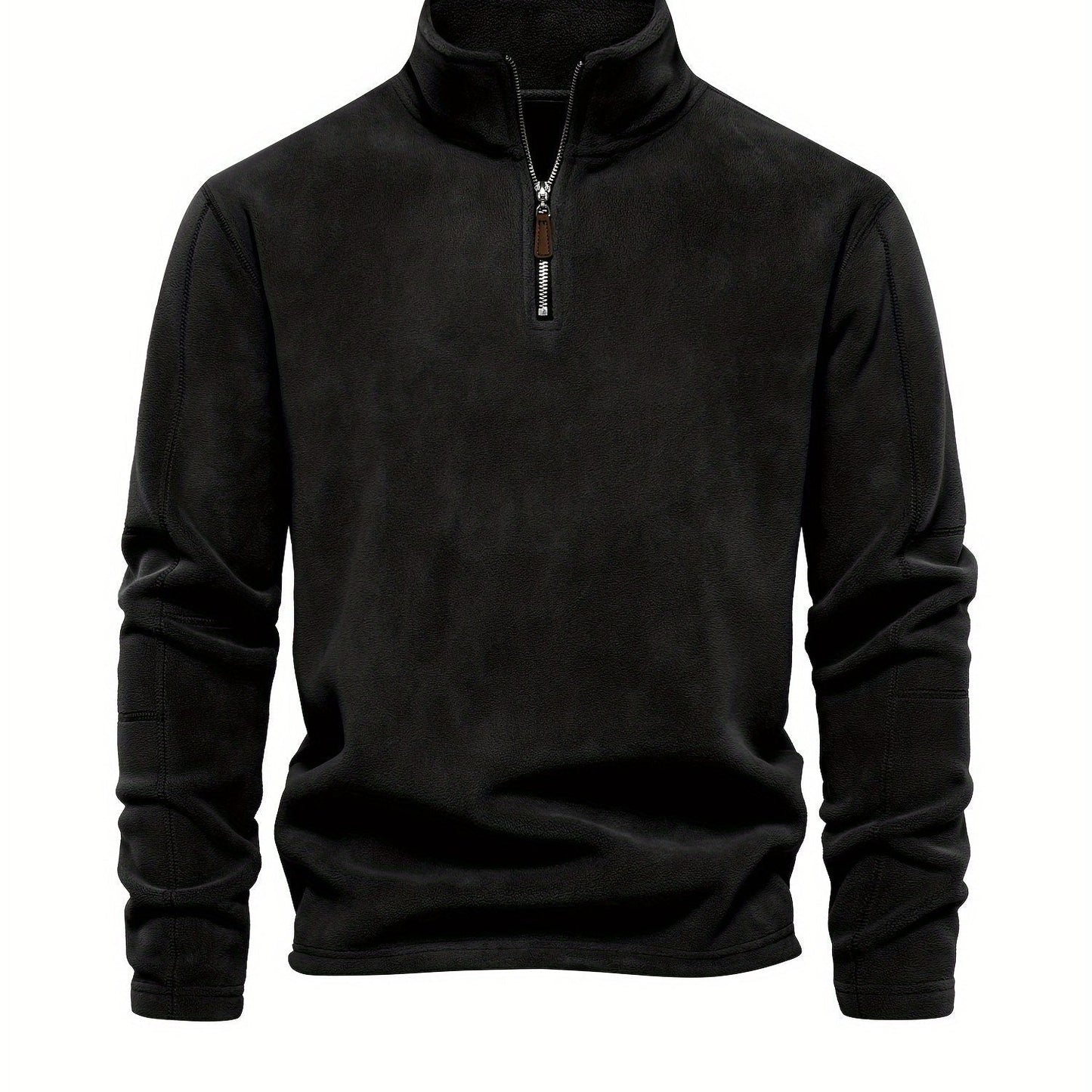 Men’s Lightweight Fleece Pullover with Half Zip High Collar