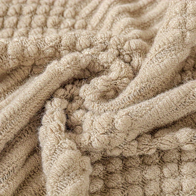 Soft Throw Blanket Vintage Khaki Tassel