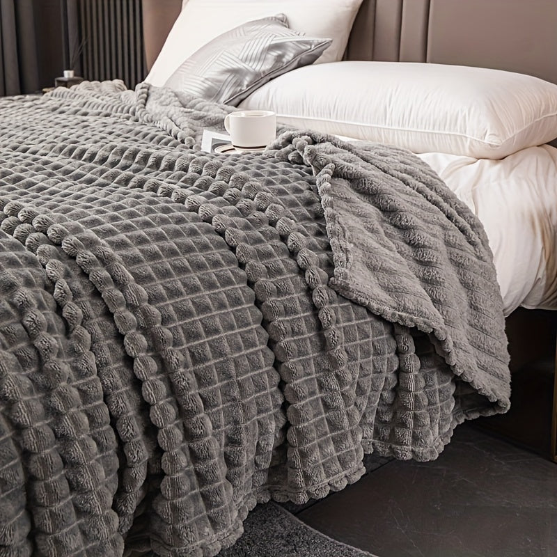 Plush Throw Blanket Waffle Comfortable