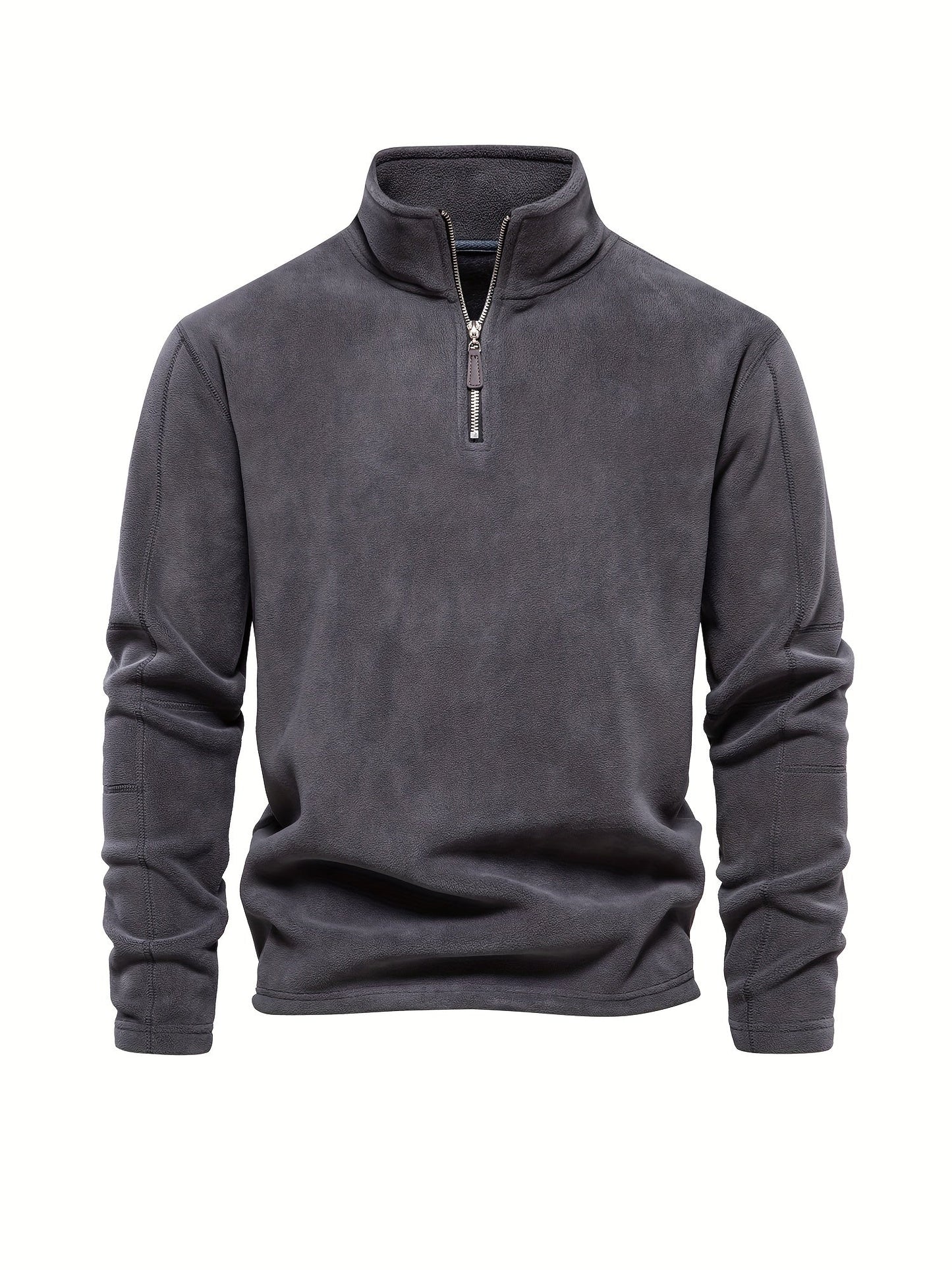 Men’s Lightweight Fleece Pullover with Half Zip High Collar