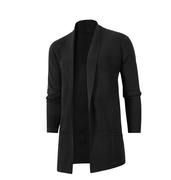 Men’s Open Front Lightweight Knit Cardigan – Casual Longline Layer for All Seasons