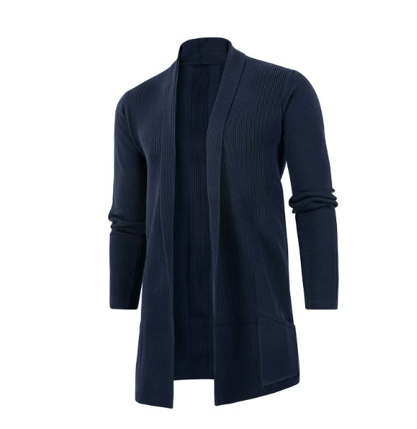 Men’s Open Front Lightweight Knit Cardigan – Casual Longline Layer for All Seasons