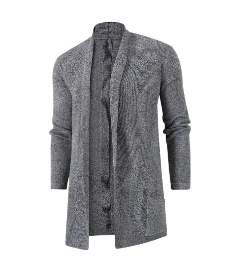 Men’s Open Front Lightweight Knit Cardigan – Casual Longline Layer for All Seasons