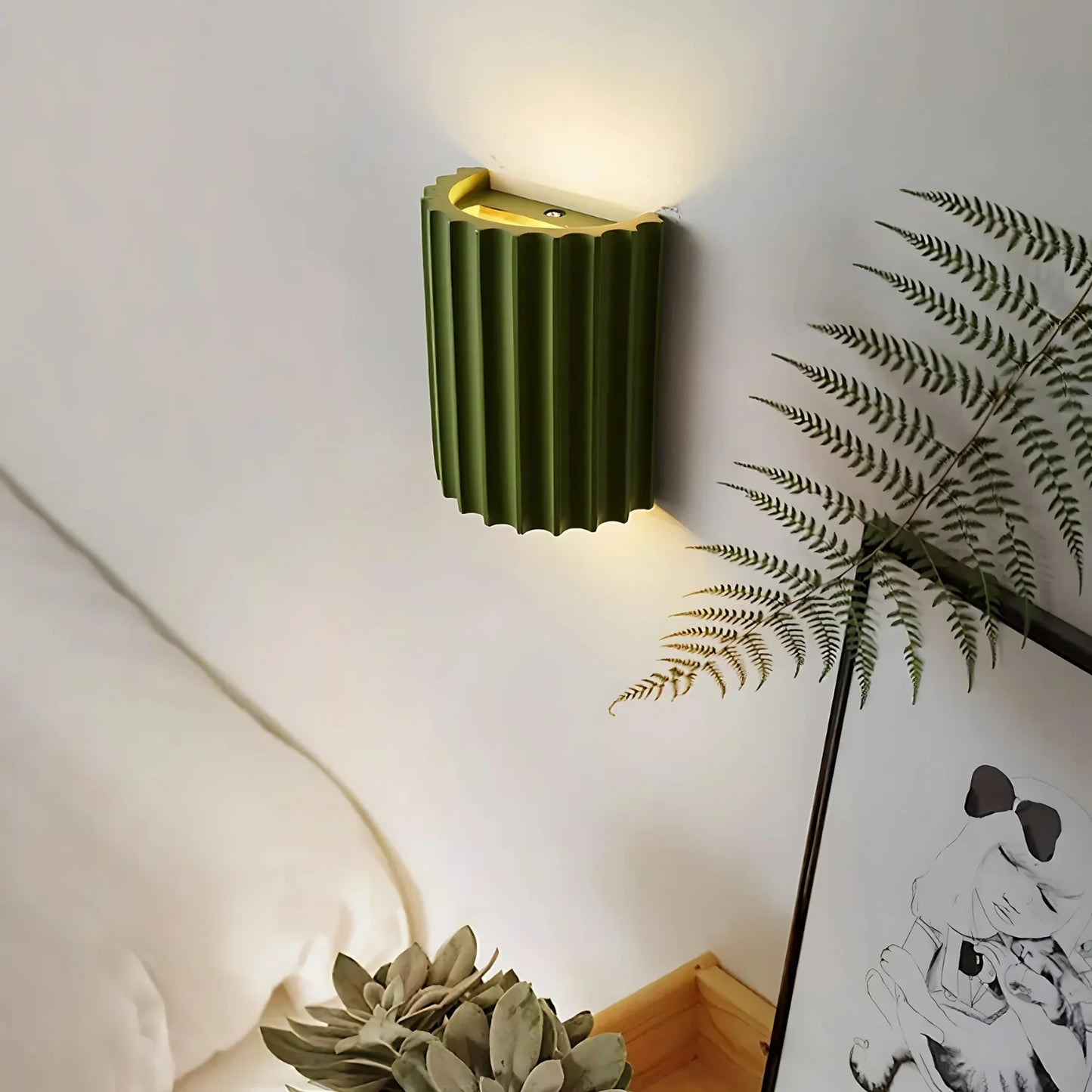 Nordic Resin Plaster Shade Wall Light