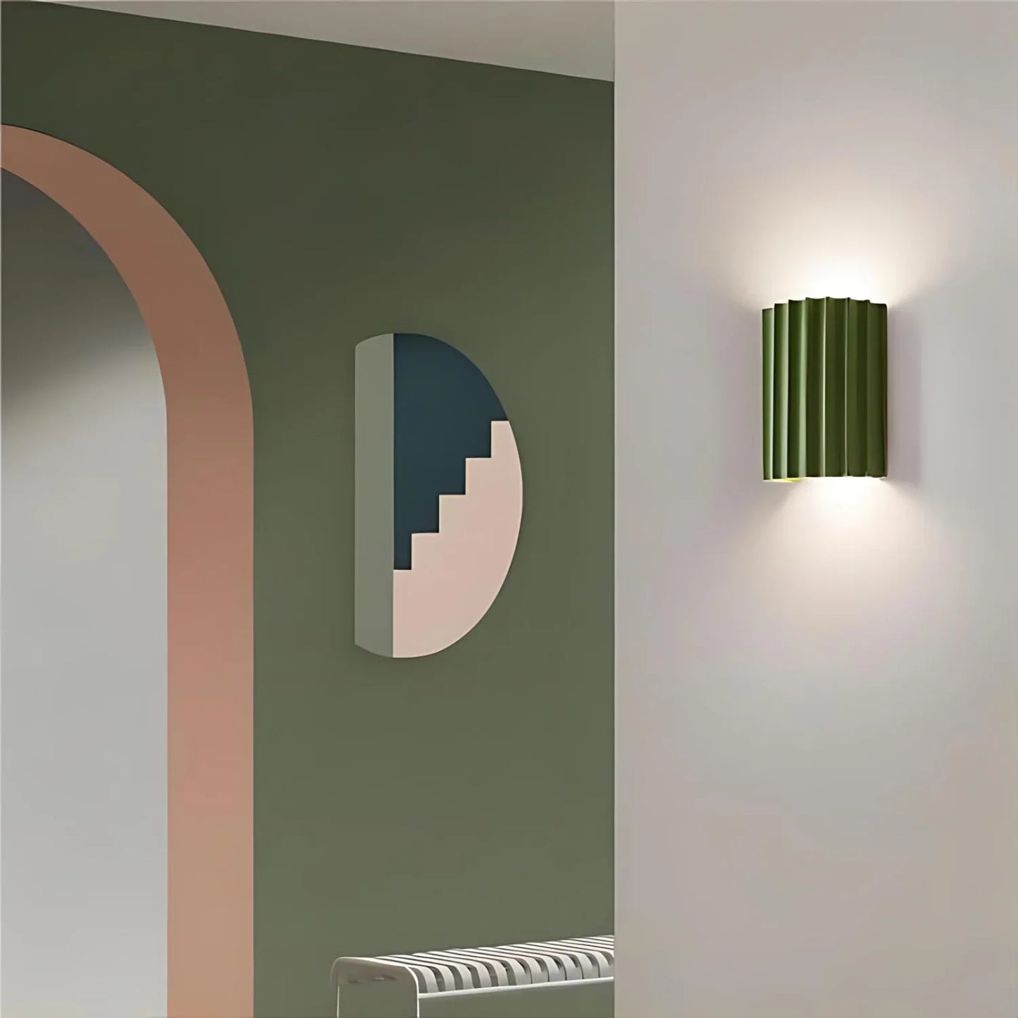 Nordic Resin Plaster Shade Wall Light