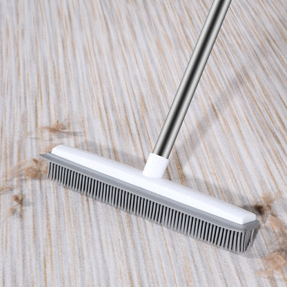 Pet Hair Removal Broom – Multi-Surface Rubber Brush for Carpet, Hardwood & Tile Floors
