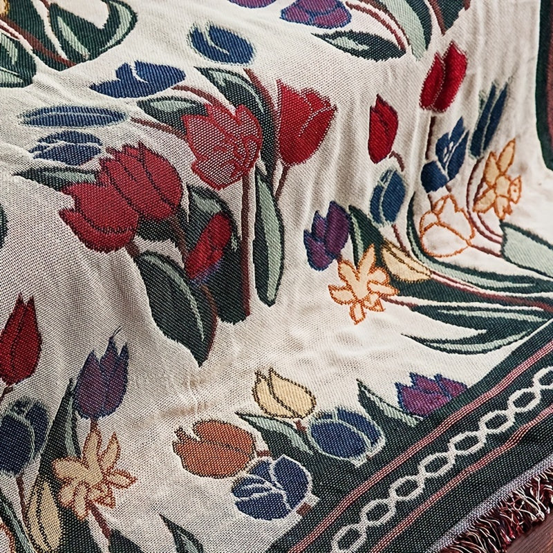Fleece Throw Blanket Jacquard Sofa Cover