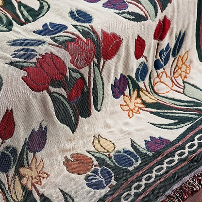 Fleece Throw Blanket Jacquard Sofa Cover